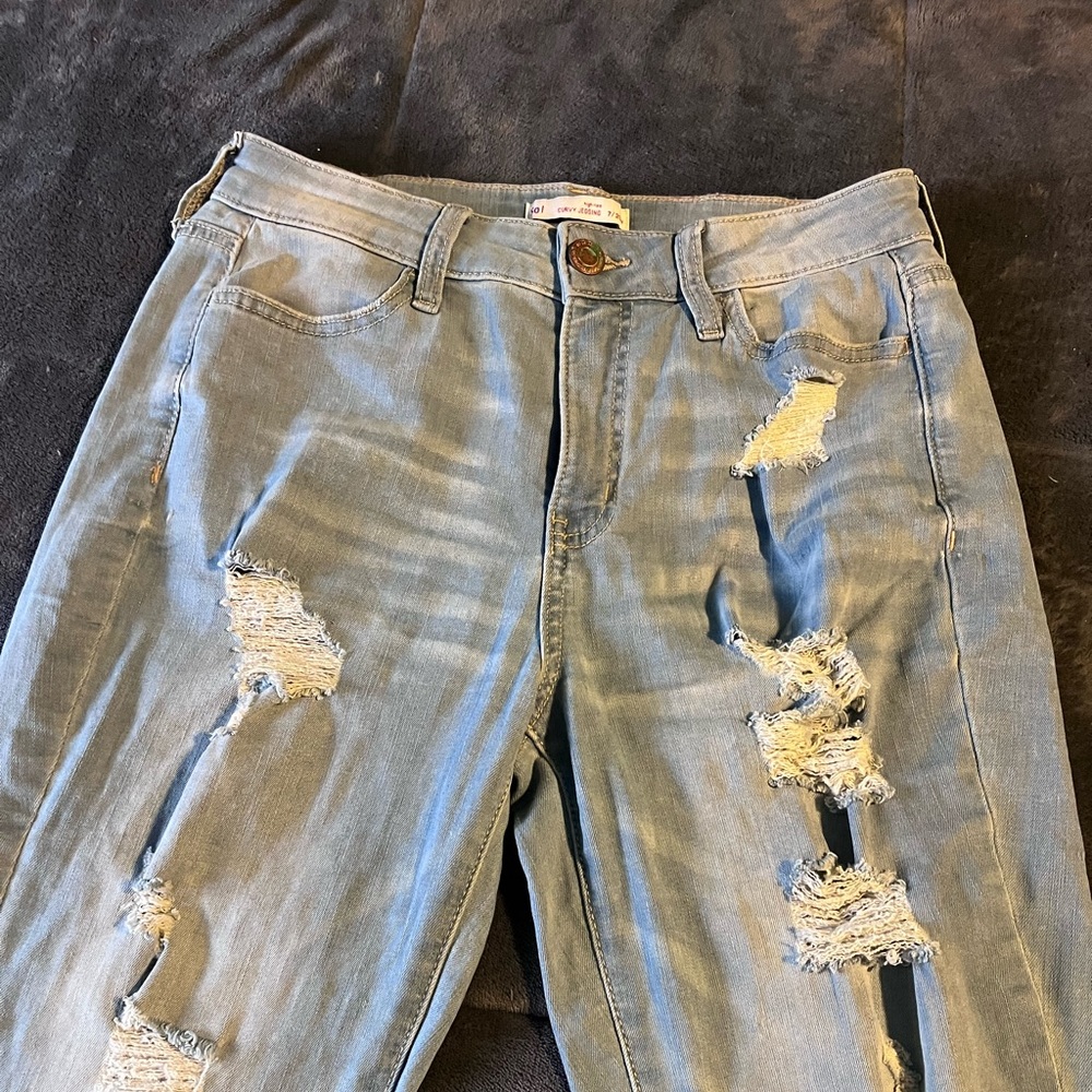 Distressed Jeans, skinny leg